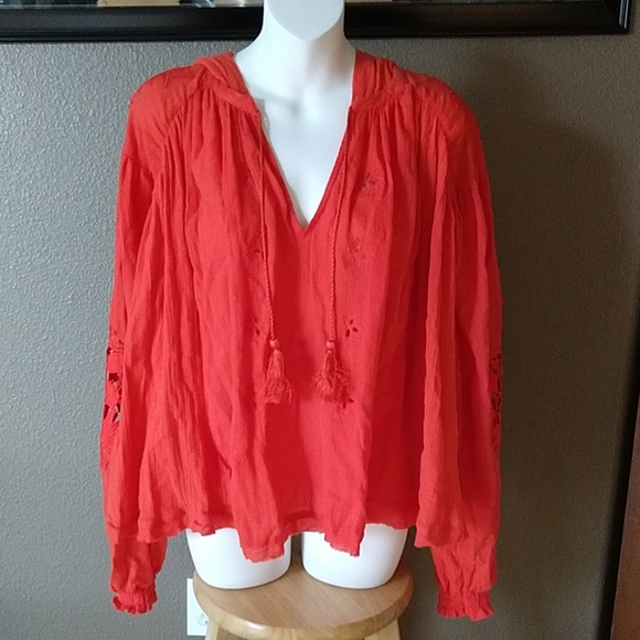 Free People Tops - Free People Hooded Blouse